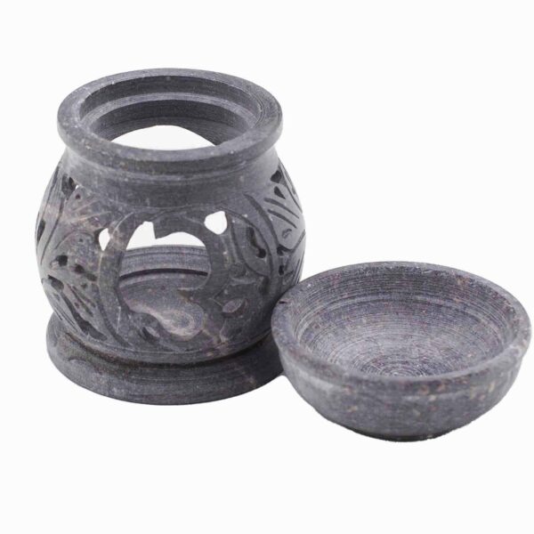 Petit brûleur à mazout en pierre ollaire 8cm - Om- Vendu par 1 – Image 2