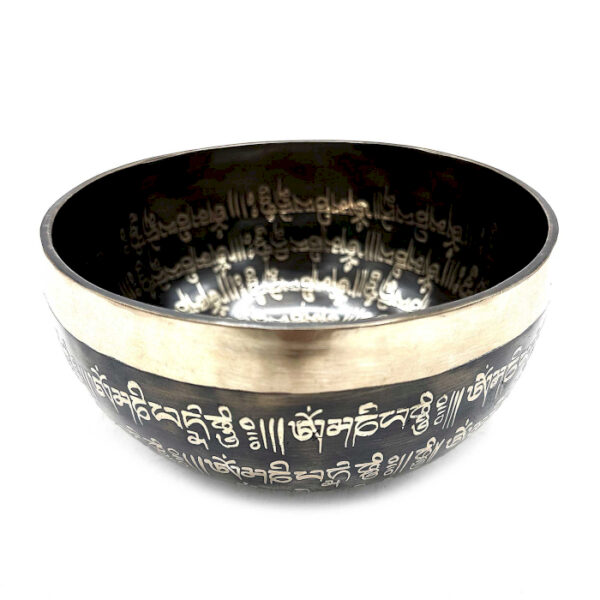 Bol Gravé de Guérison Tibétain - 16 cm - Mantra- Vendu par 1