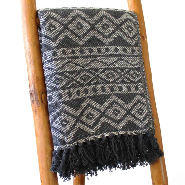 Plaid Confort Boho - 125x150cm - Gris- Vendu par 1