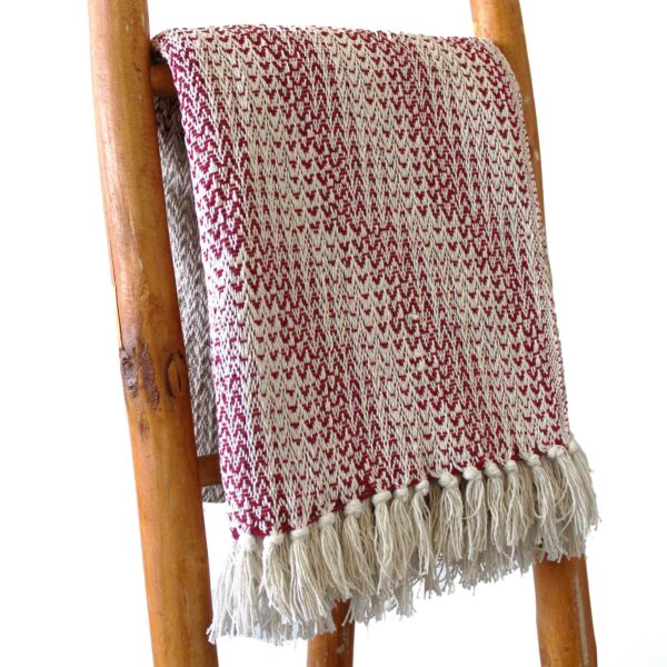 Plaid Confort Boho - 125x150cm - Rubis Bicolore- Vendu par 1