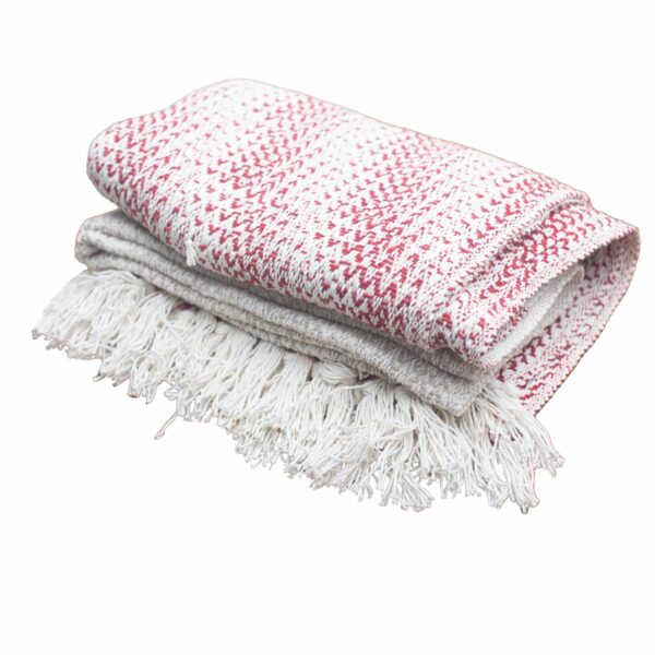 Plaid Confort Boho - 125x150cm - Rubis Bicolore- Vendu par 1 – Image 3