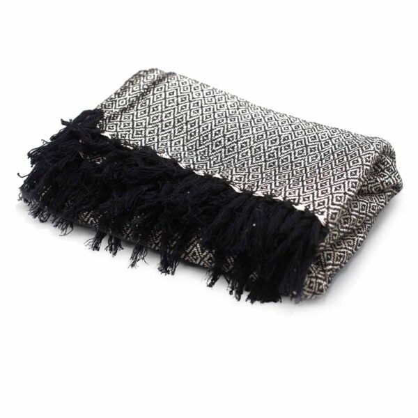 Plaid Confort Boho - 125x150cm - Charbon- Vendu par 1 – Image 2