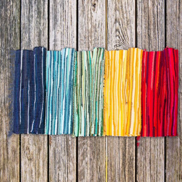 Grand Tapis Rag - 150x90cm - qualité premium - Verts Naturels- Vendu par 1 – Image 2