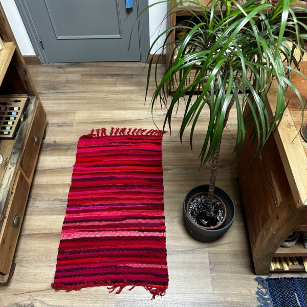 Petit Tapis Rag - 50x90cm - qualité premium - Verts Naturels- Vendu par 1 – Image 3
