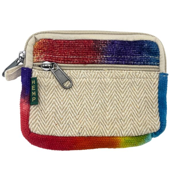 Pochette carrée en chanvre Tiedye- Vendu par 1