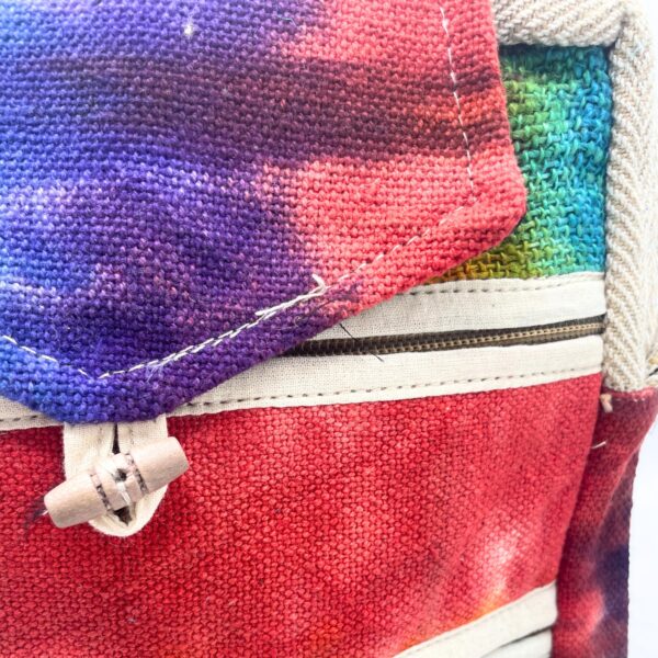 Sac Messegner en chanvre Tiedye 2 Zip & Flop- Vendu par 1 – Image 3