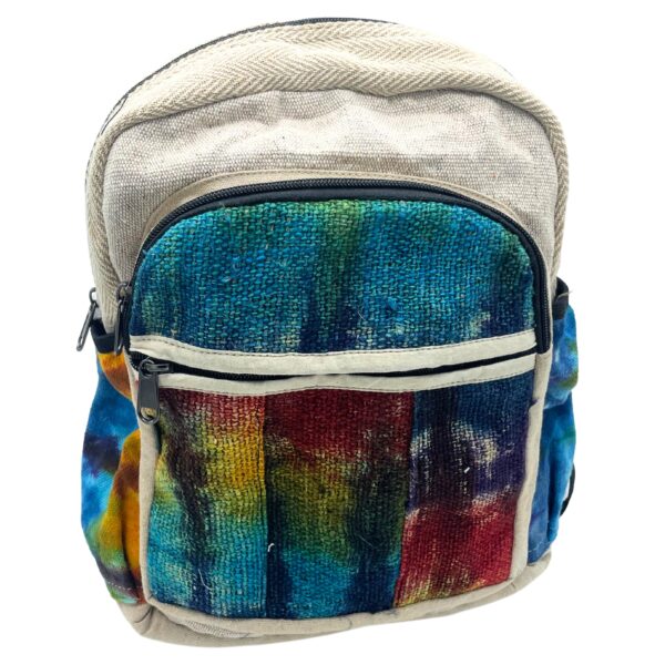 Sac à dos moyen en chanvre Tiedye sans impression- Vendu par 1