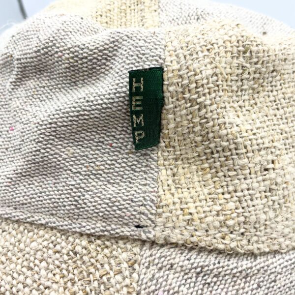 Chapeau de festival Boho en chanvre et coton patché - Naturel- Vendu par 1 – Image 4