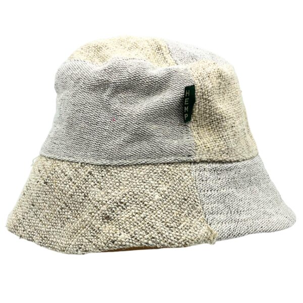 Chapeau de festival Boho en chanvre et coton patché - Naturel- Vendu par 1
