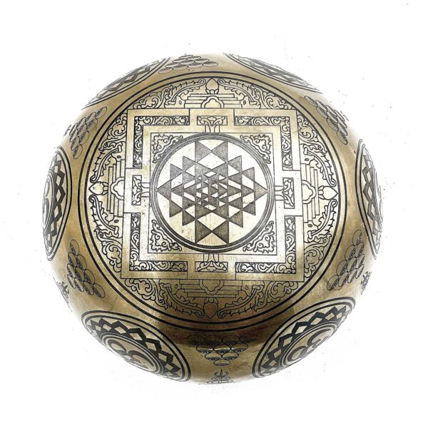 Bol Gravé de Guérison Tibétain - 16cm - 7 Chakra- Vendu par 1 – Image 4