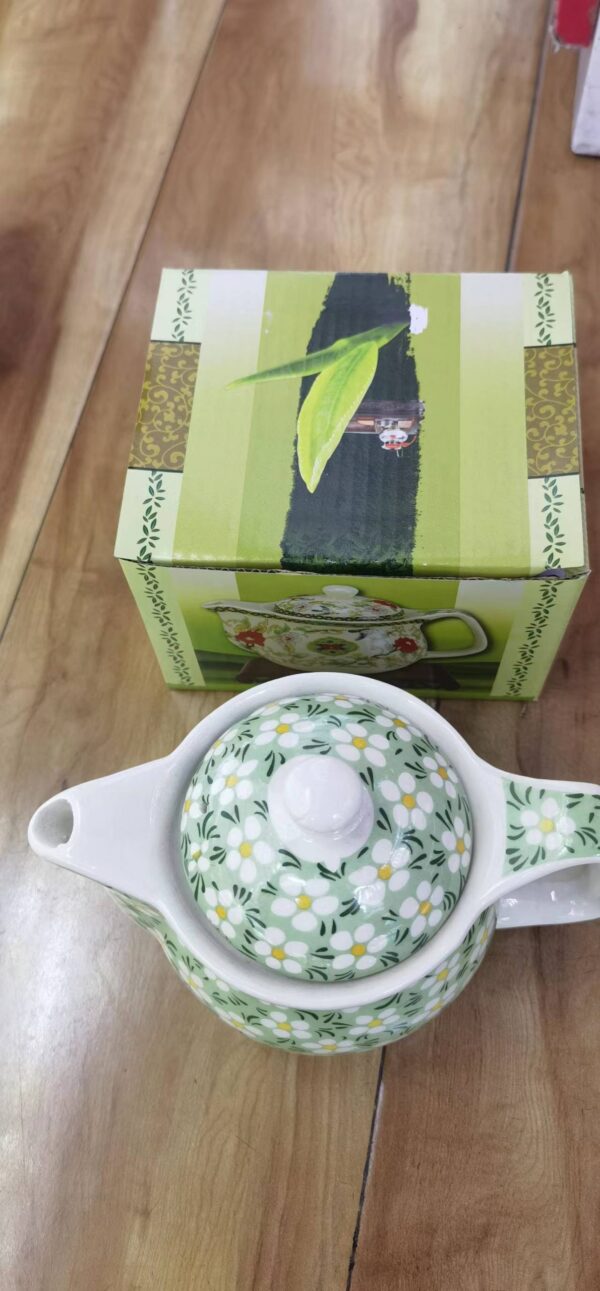 Petite Théière aux Herbes - Marguerite Verte- Vendu par 1 – Image 2