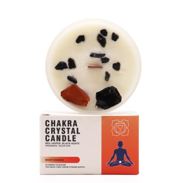 Bougies en cristal de chakra - Chakra racine- Vendu par 1