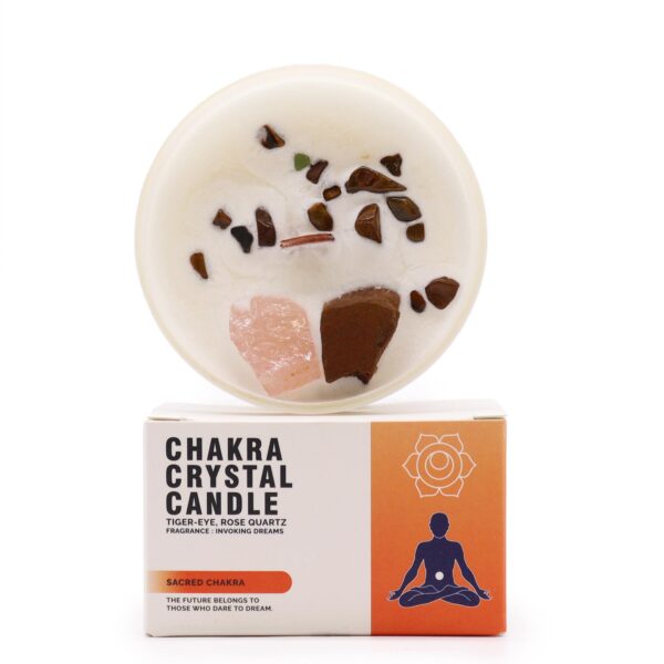 Bougies en cristal de chakra - Chakra sacré- Vendu par 1