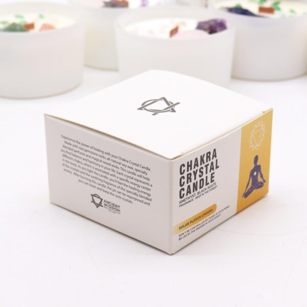 Bougies en cristal Chakra - Chakra du plexus solaire- Vendu par 1 – Image 3