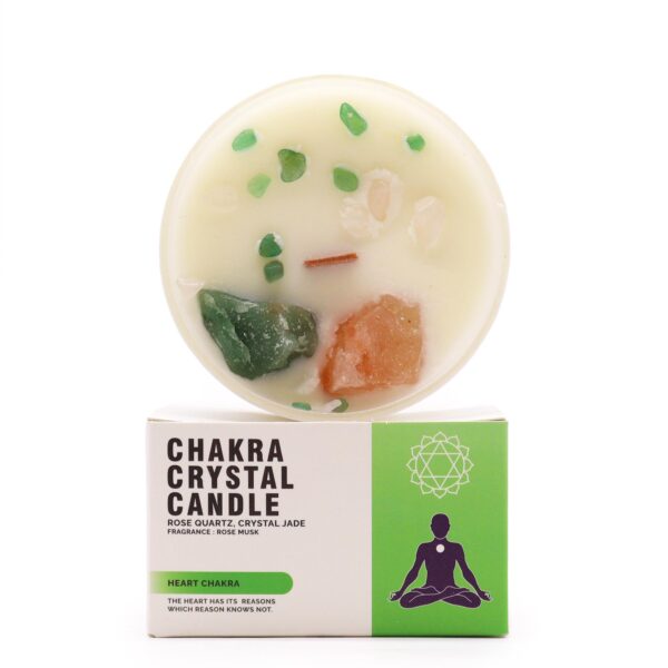 Bougies en cristal Chakra - Chakra du cur- Vendu par 1