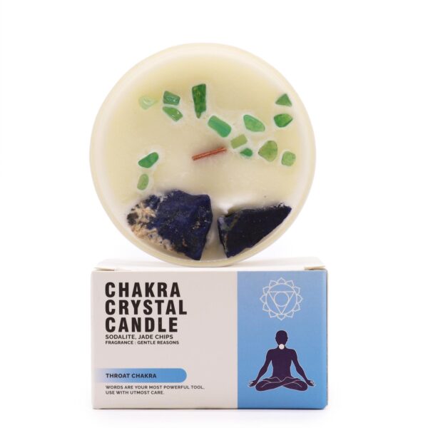 Bougies en cristal de chakra - Chakra de la gorge- Vendu par 1