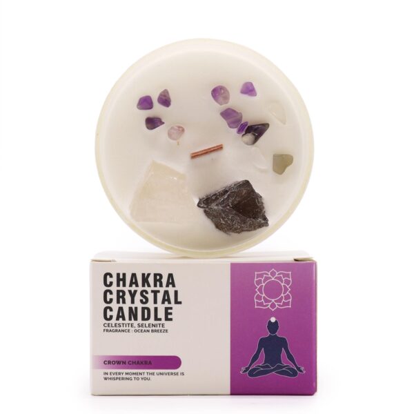 Bougies en cristal de chakra - Chakra de la Couronne- Vendu par 1