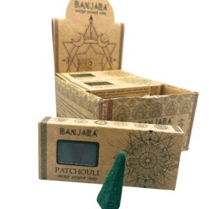 Cônes pyramidaux Banjara Smudge - Patchouli- Vendu par 1
