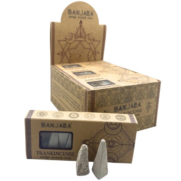 Cônes pyramidaux Banjara Smudge - Encens- Vendu par 1