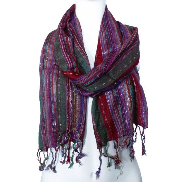 Foulards Boho Indiens - 50x180cm - Verts Aléatoires- Vendu par 1 – Image 2