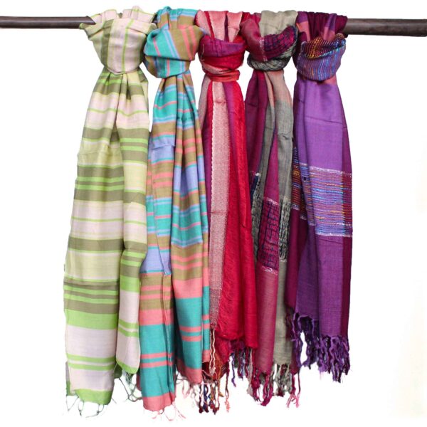 Grands Foulards Boho Indiens - 75x180cm - Violettes Aléatoires- Vendu par 1