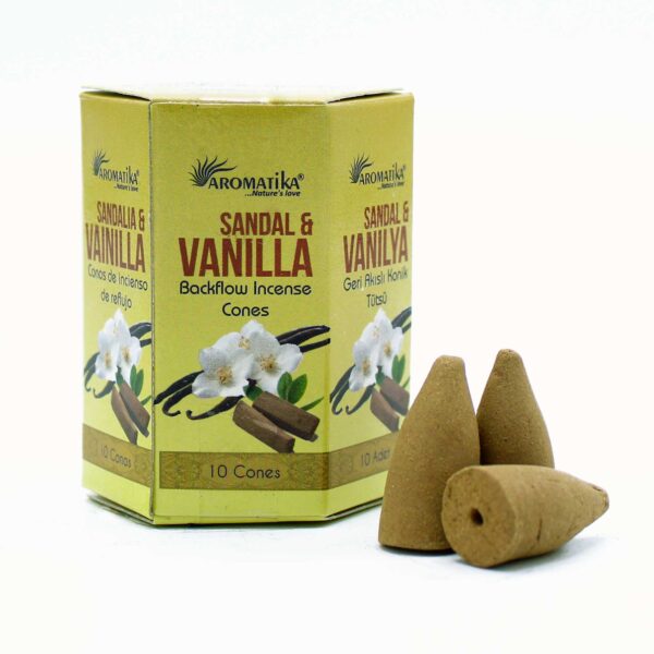Encens Masala Backflow pack de 10 - Bois de Santal & Vanille- Vendu par 1