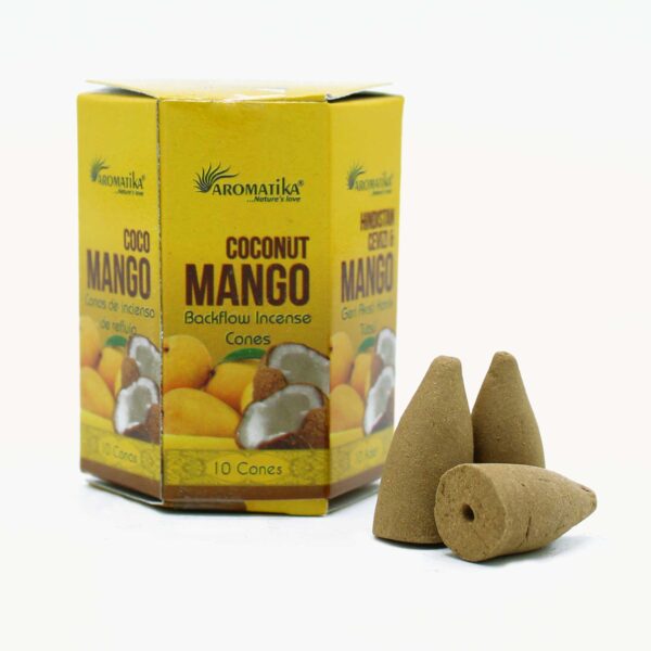 Encens Masala Backflow pack de 10 - Noix de coco et mangue- Vendu par 1