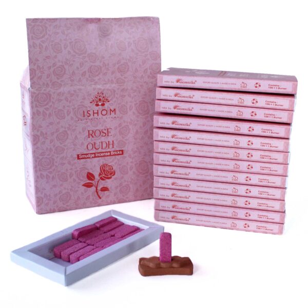 Pack de 15 briques et brûleur d'encens naturel - Bois de rose- Vendu par 1 – Image 2