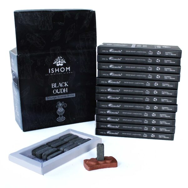 Pack de 15 briques et brûleur d'encens naturel - Bois noir- Vendu par 1 – Image 2