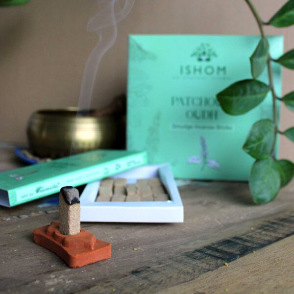 Pack de 15 Briques et Brûleur d'Encens Naturel - Bois de Patchouli- Vendu par 1 – Image 4