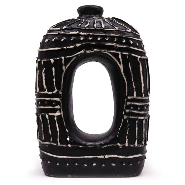 Vase Ovale en Forme de Donut - Chocolat 30cm- Vendu par 1