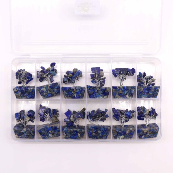 Mini arbres de pierres précieuses sur base d'orgonite - Sodalite (15 pierres)- Vendu par 1 – Image 3