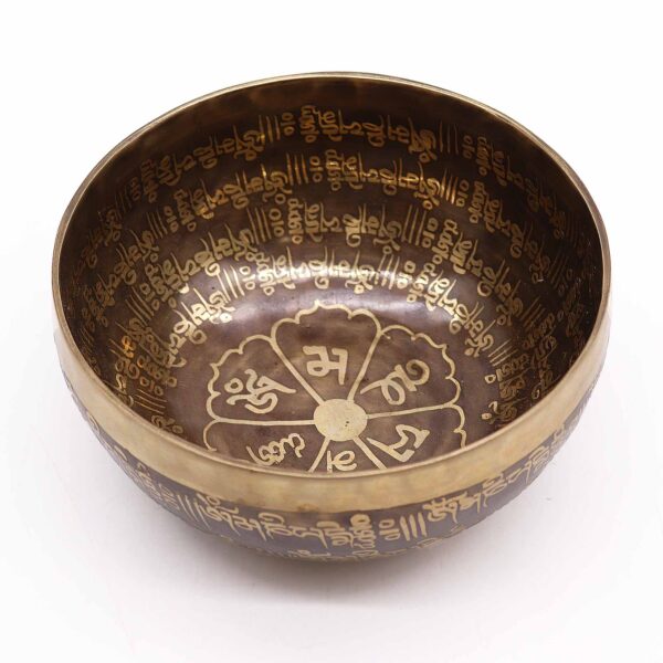 Bol Gravé de Guérison Tibétain - 16 cm - Mantra- Vendu par 1 – Image 4