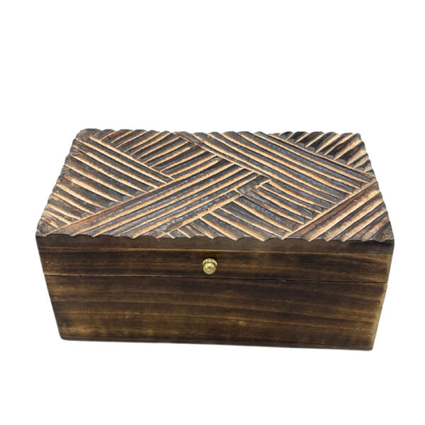 Déco Vintage - Boîte Multi Usages - 22x12x10cm - Lignes Antiques- Vendu par 1