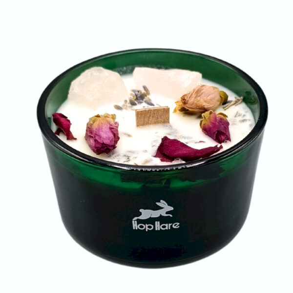 Bougie Fleur Magique Cristal Lièvre Houblon - Les Amoureux- Vendu par 1