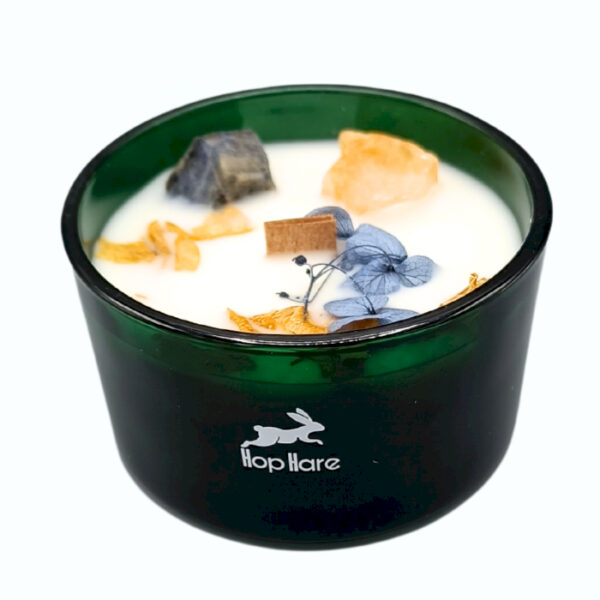 Bougie Fleur Magique en Cristal de Lièvre de Houblon - Le Soleil- Vendu par 1
