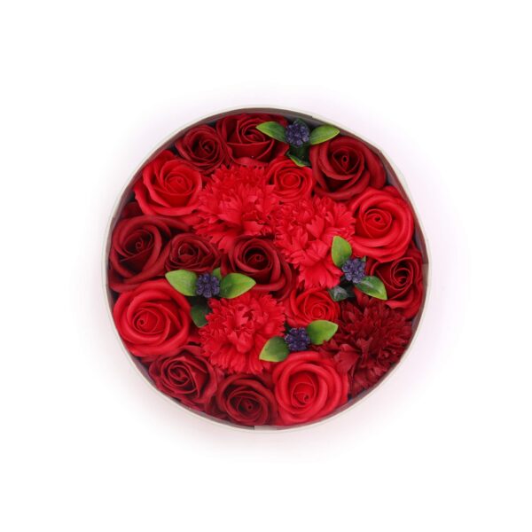 Boîte Ronde - Roses Rouges Classiques- Vendu par 1 – Image 2