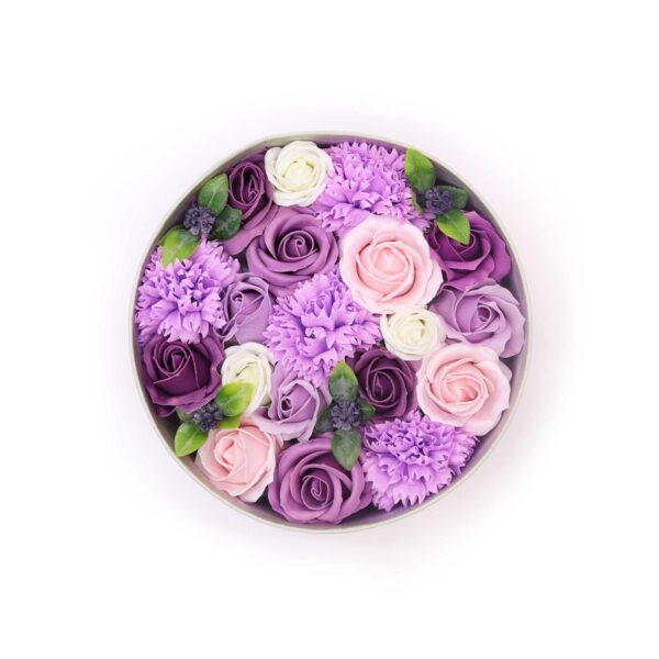 Boîte Ronde - Rose Lavande & Oeillet- Vendu par 1 – Image 2