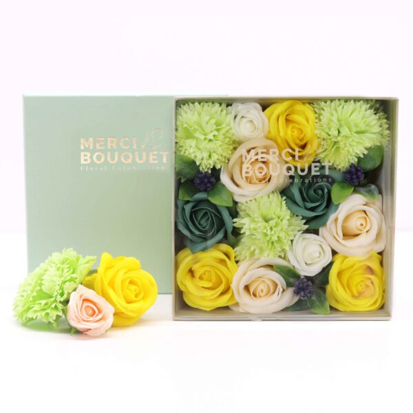 Boîte Carrée - Célébrations du Printemps - Jaune et Vert- Vendu par 1 – Image 3