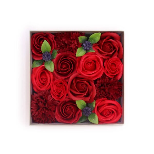 Boîte Carrée - Roses Rouges Classiques- Vendu par 1 – Image 2