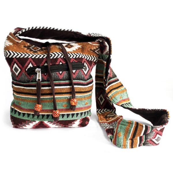 Sac Jacquard - Sac Sling Chocolat- Vendu par 1