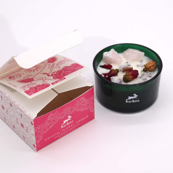 Bougie Fleur Magique Cristal Lièvre Houblon - Les Amoureux- Vendu par 1 – Image 3