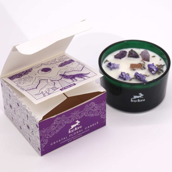 Bougie Fleur Magique en Cristal Hop Lièvre - La Lune- Vendu par 1 – Image 3