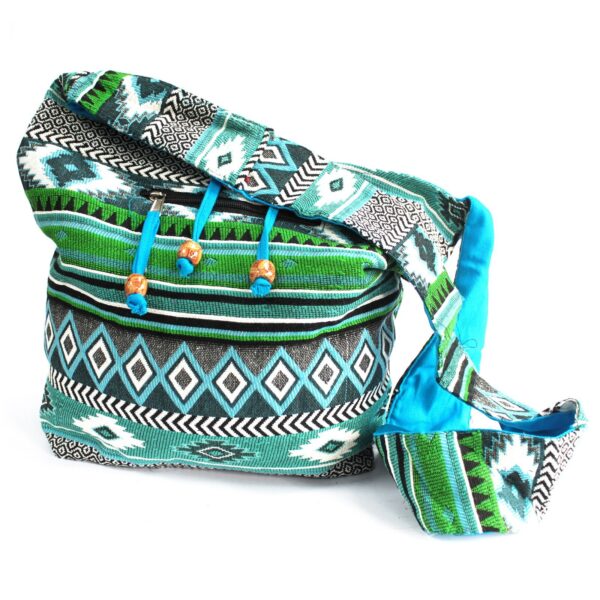 Sac Jacquard - Sac Étudiant Bleu Sarcelle- Vendu par 1