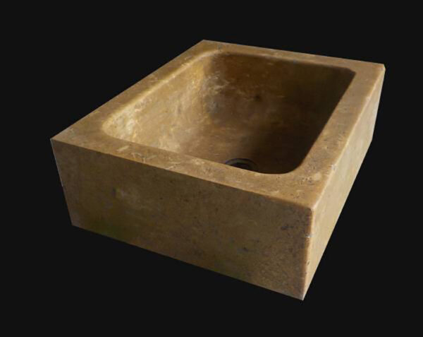 Evier en pierre Borie 1 bac - 97 x 47 x 15 - Bleu de Lignières Adouci - COMPTOIR DES PIERRES – Image 3