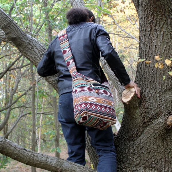 Sac Jacquard - Dos Étudiant Chocolat- Vendu par 1 – Image 2