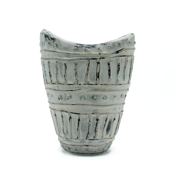 Vase en Forme de Col Large - Crème 22cm- Vendu par 1