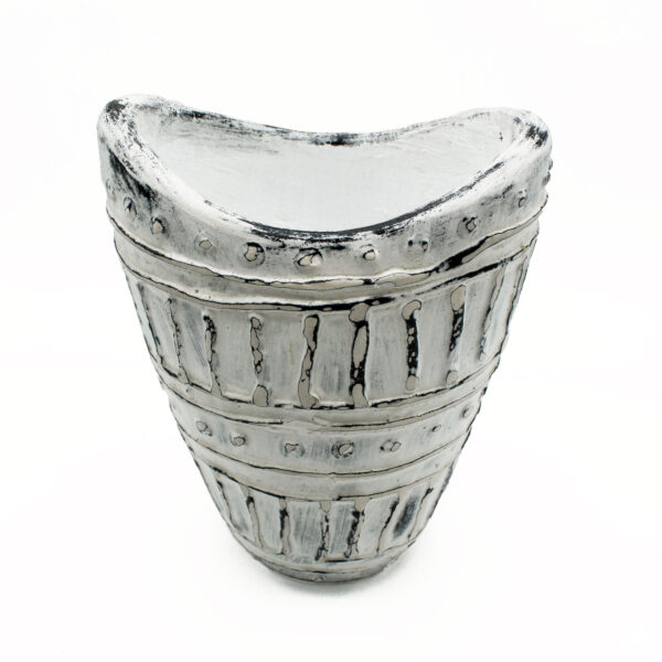 Vase en Forme de Col Large - Crème 22cm- Vendu par 1 – Image 2