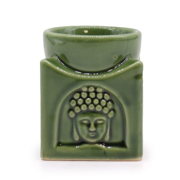 Brûleur Bouddha Carré - Jade Foncé- Vendu par 1