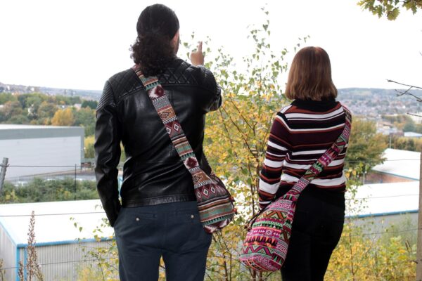 Sac Jacquard - Dos Étudiant Rose- Vendu par 1 – Image 2